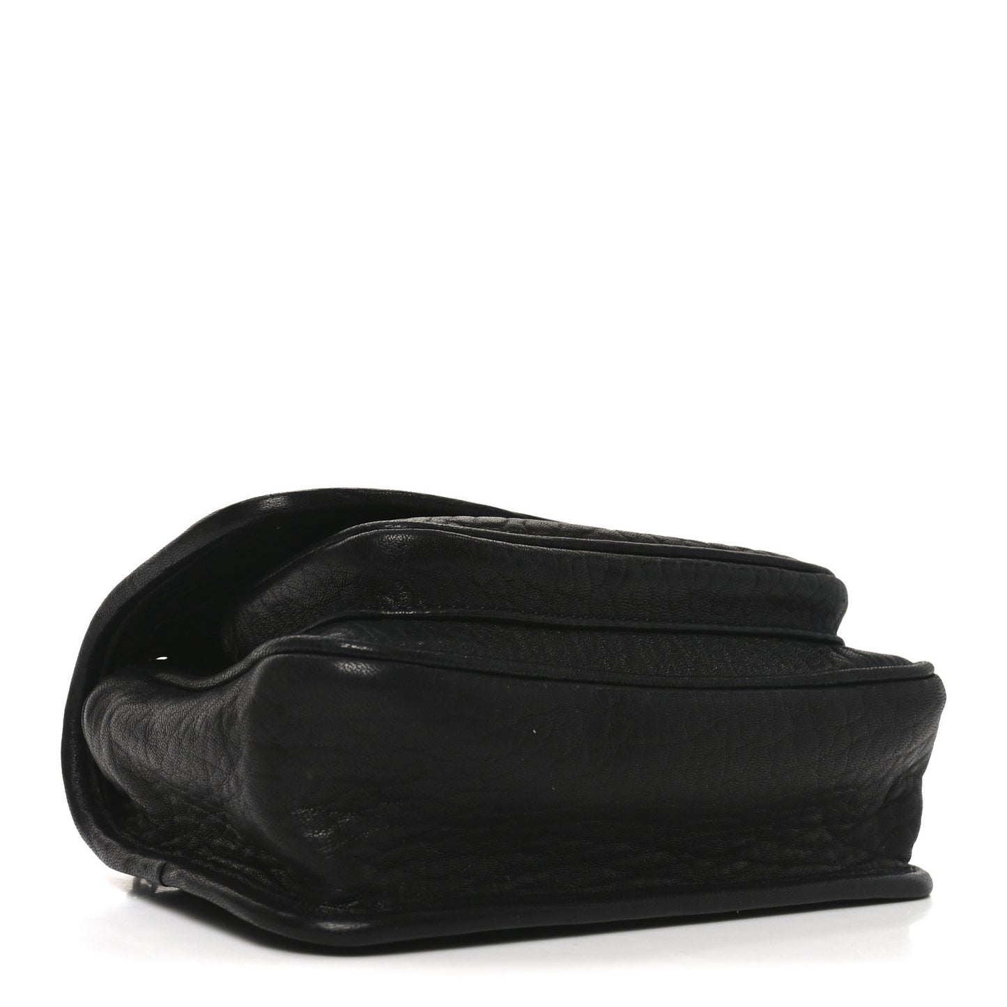 Grained Lambskin Monogram Mini Niki Chain Satchel Black