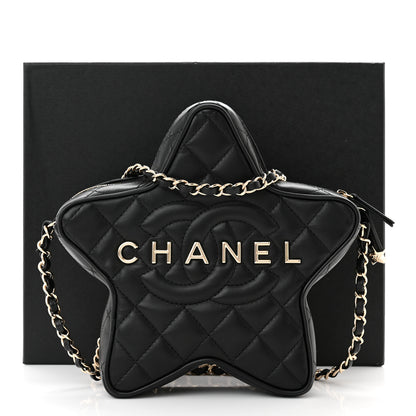 Chanel Lambskin Quilted Walk of Fame Star Bag Black 11 of 11
