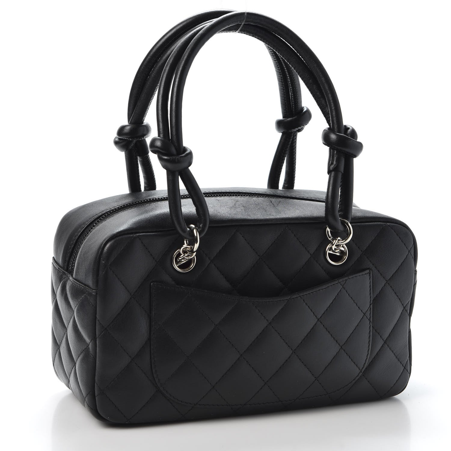 Chanel Calfskin Quilted Small Cambon Bowler Black 2 of 10