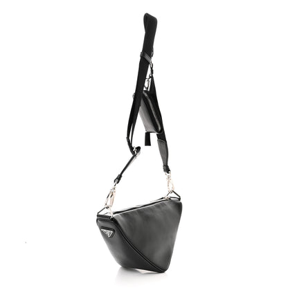 Prada Grace Lux Triangle Shoulder Bag Black 3 of 11