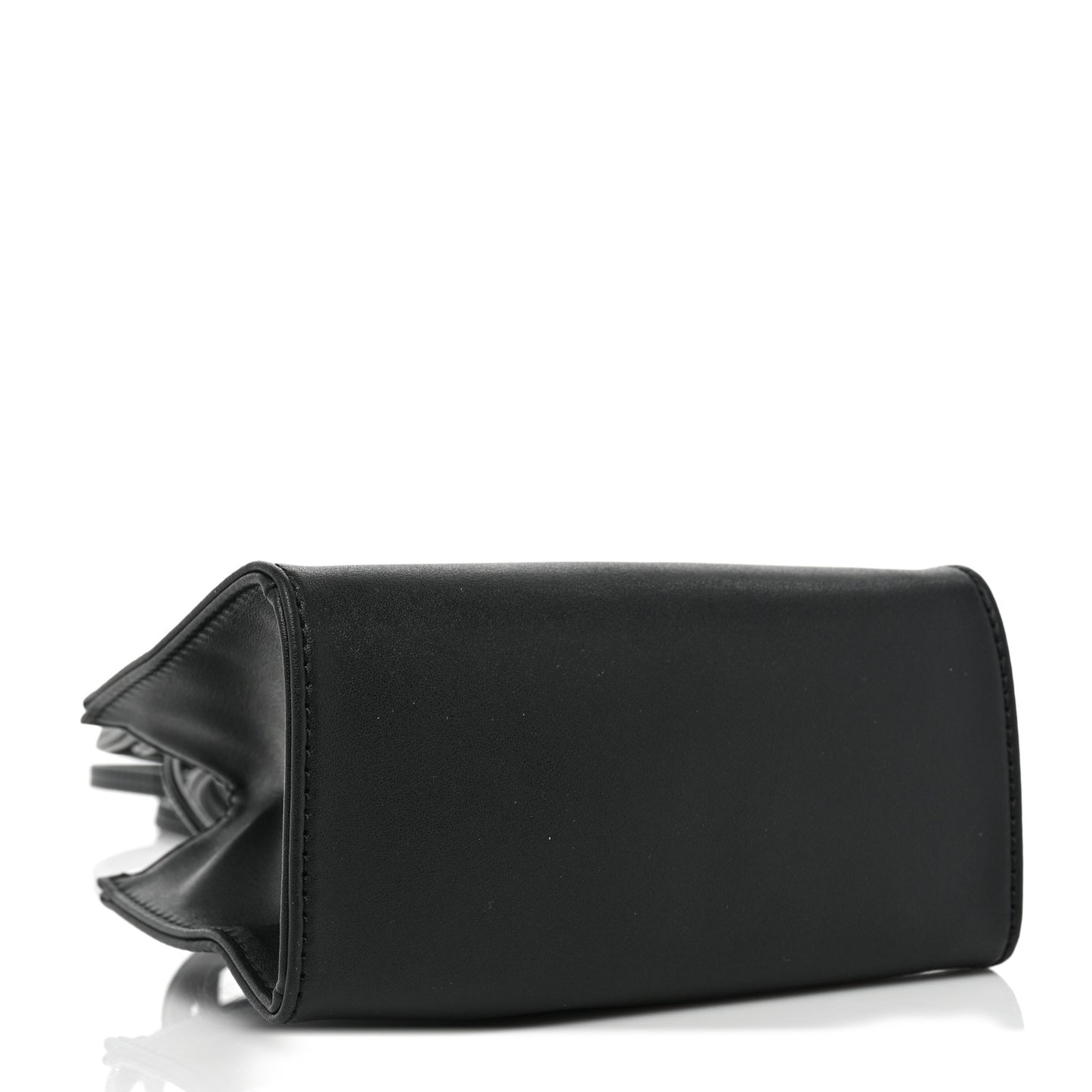 Vegan Leather Small Shopping Bag Black