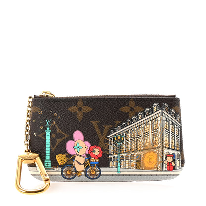 Louis Vuitton Monogram 2022 Christmas Animation Paris Key Pouch Pink 1 of 6