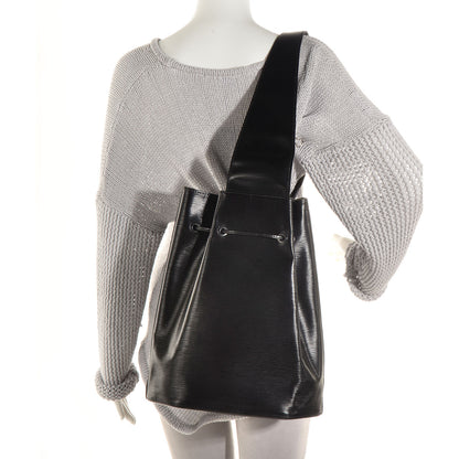 Louis Vuitton Epi Sac a Dos Drawstring Bag Black 2 of 6