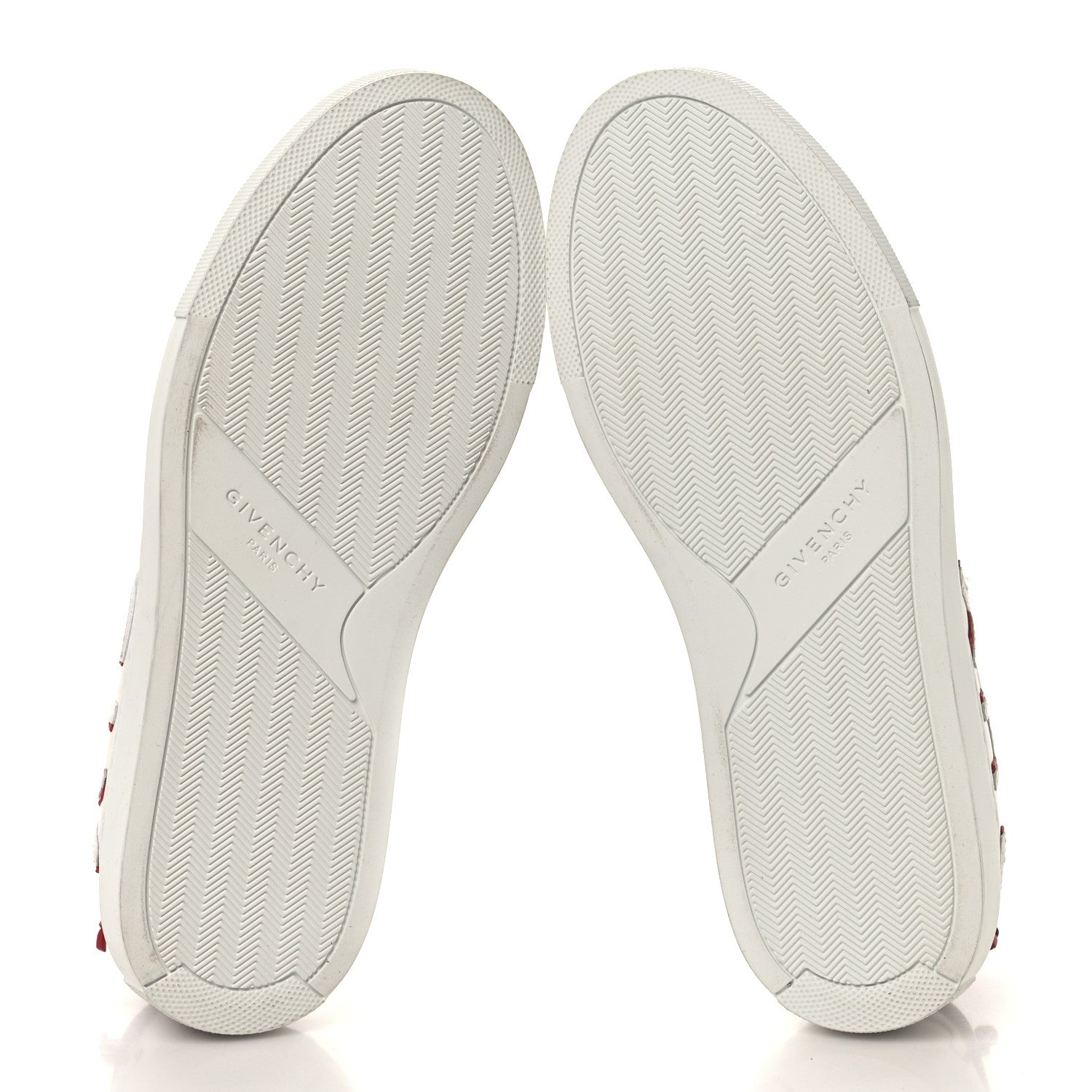 Givenchy Calfskin Reverse Logo Womens Urban Street Sneakers 37.5 White Red 6 of 10