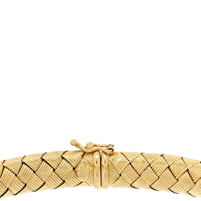 Roberto Coin 18K Yellow White Gold Diamond Woven Station Bracelet 3 of 3
