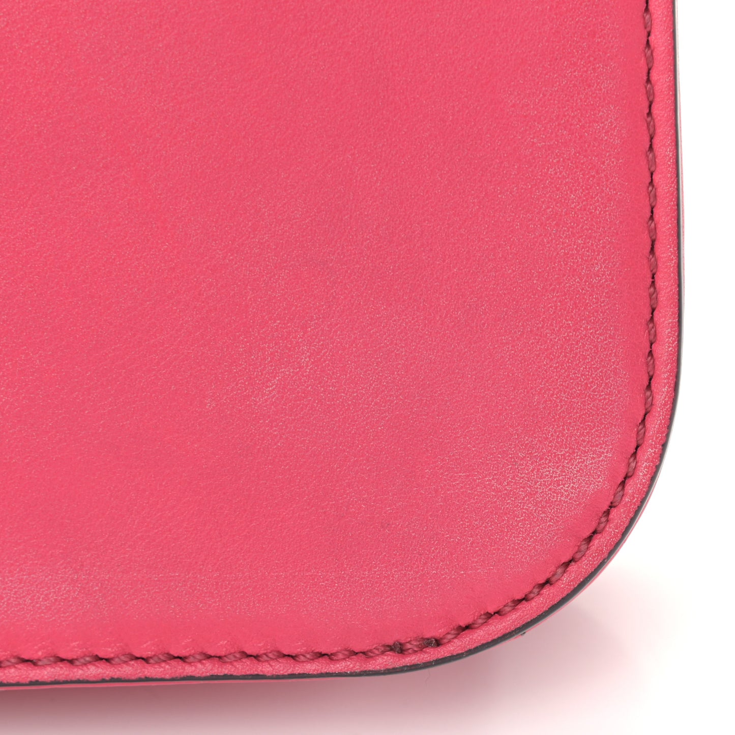 Vitello Small Glam Lock Rockstud Flap Deep Fuxia