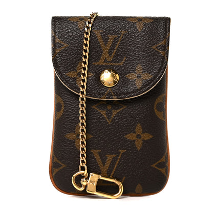 Louis Vuitton Monogram Cell Phone Case w/ Chain 1 of 8