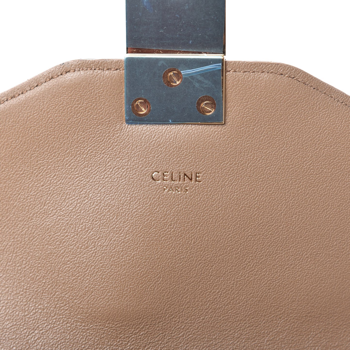 Calfskin Quilted Medium C Bag Camel