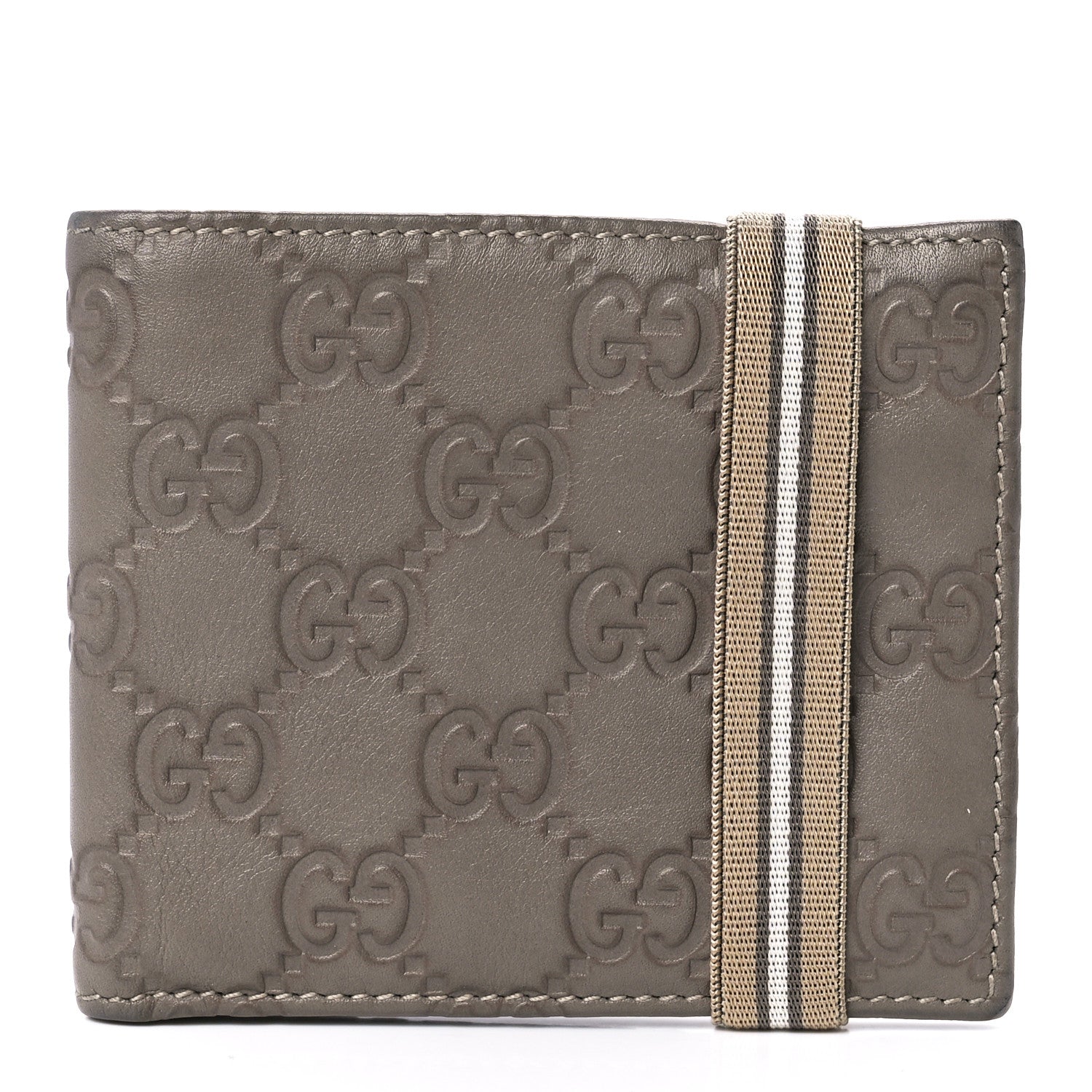 Gucci Guccissima Card Case Wallet Grey 1 of 14