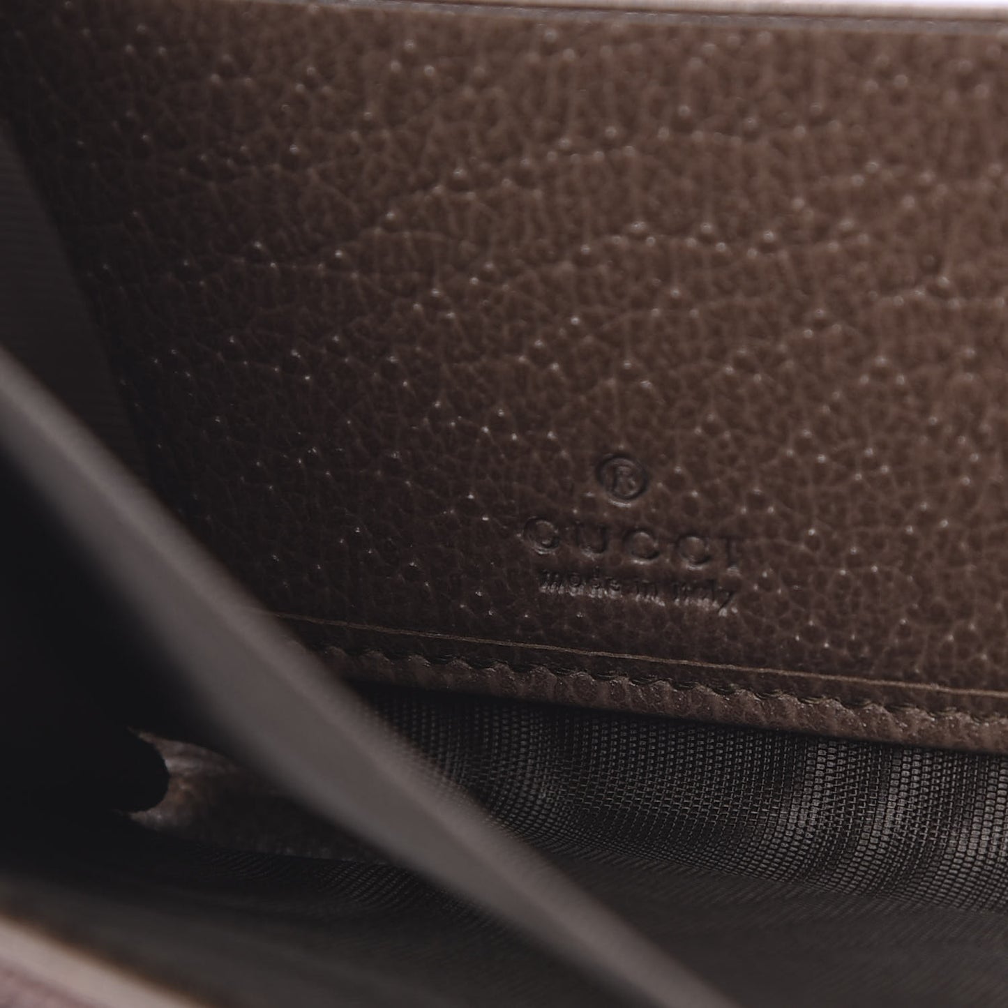 GG Supreme Monogram Web Ophidia Zip Around Wallet Brown