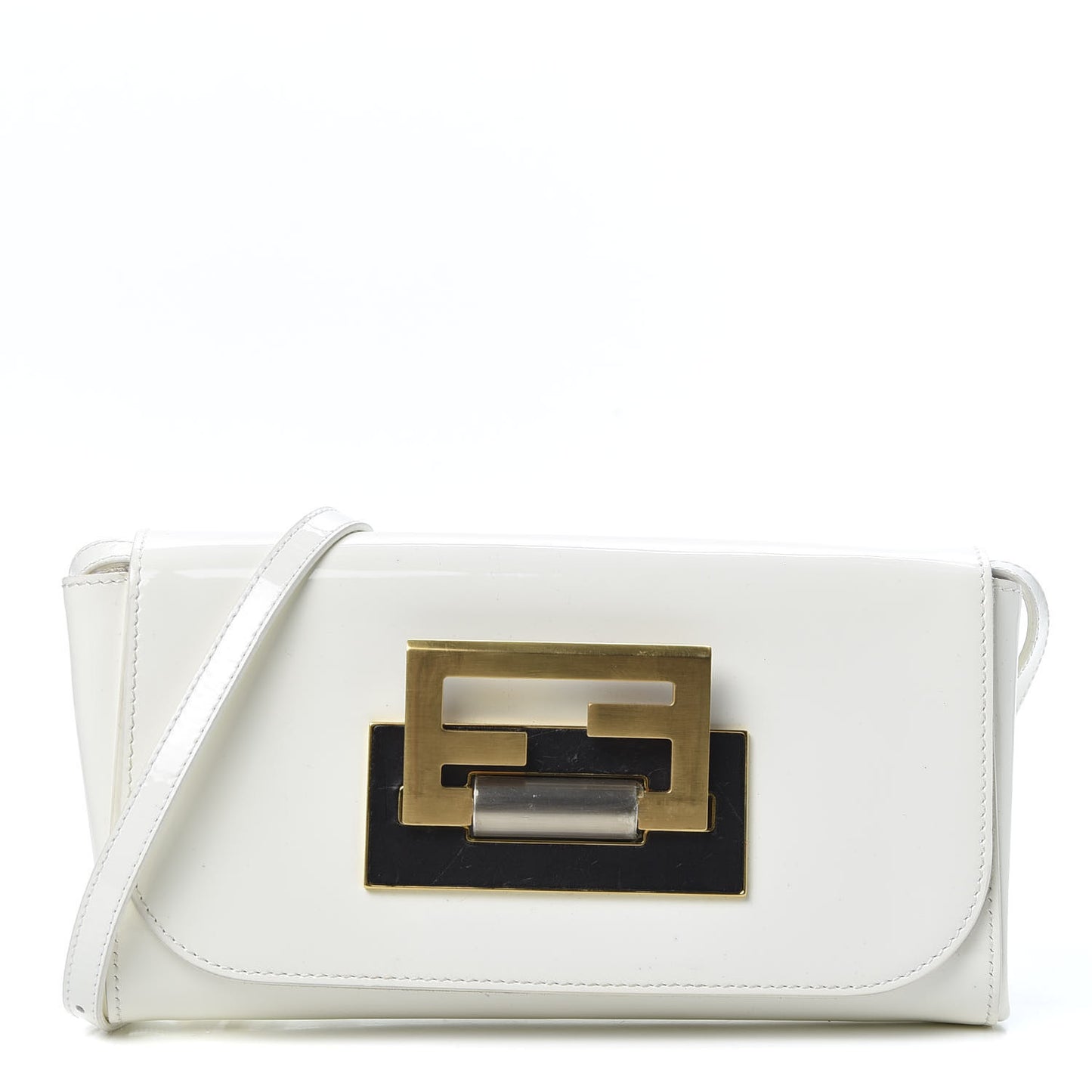 Patent Crossbody White
