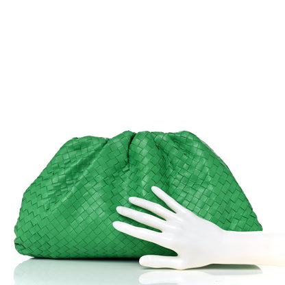 Bottega Veneta Nappa Maxi Intrecciato The Pouch Oversized Clutch Racing Green 2 of 12