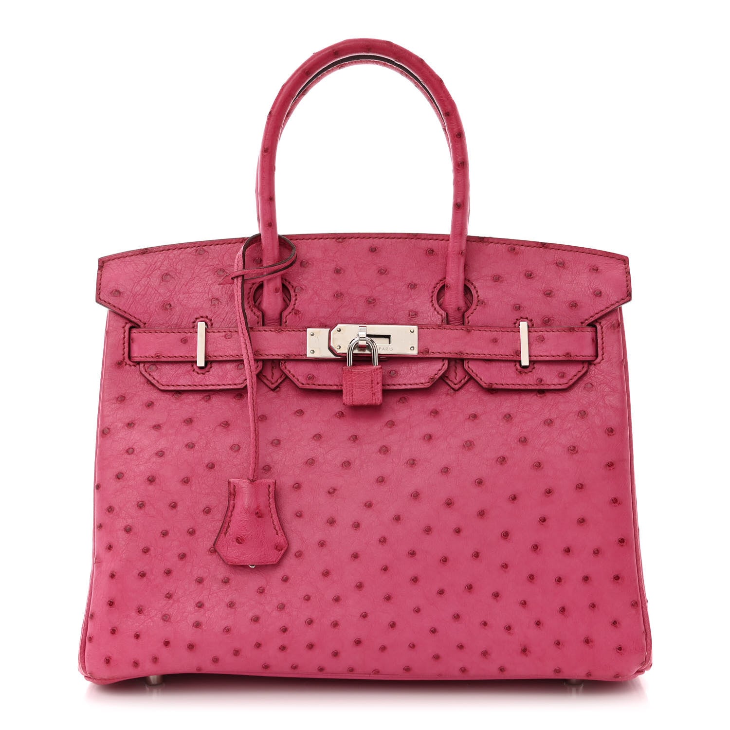 Hermes Ostrich Birkin 30 Rose Tyrien 1 of 10