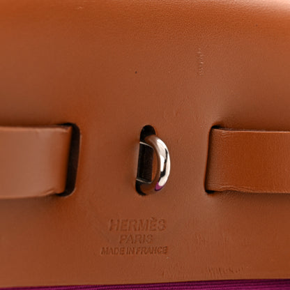 Hermes Vache Hunter Toile Herbag Zip 31 PM Magnolia Fauve 13 of 14