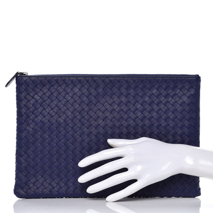 Bottega Veneta Nappa Intrecciato Large Flat Zip Biletto Pouch 2 of 9