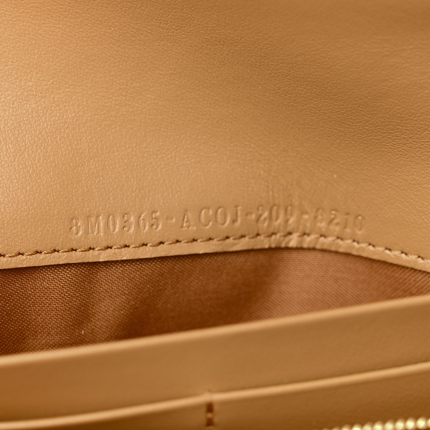 Fendi Vitello Termolagoon F is Fendi FF 1974 Embossed Continental Envelope Wallet On Chain Miele Scuro 8 of 12