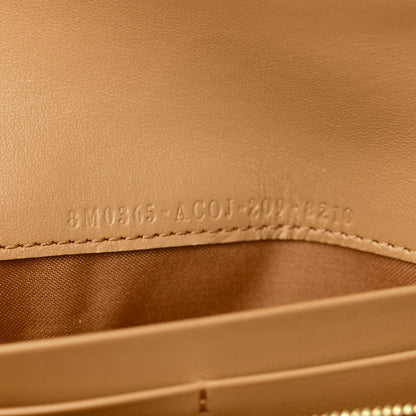 Fendi Vitello Termolagoon F is Fendi FF 1974 Embossed Continental Envelope Wallet On Chain Miele Scuro 8 of 12