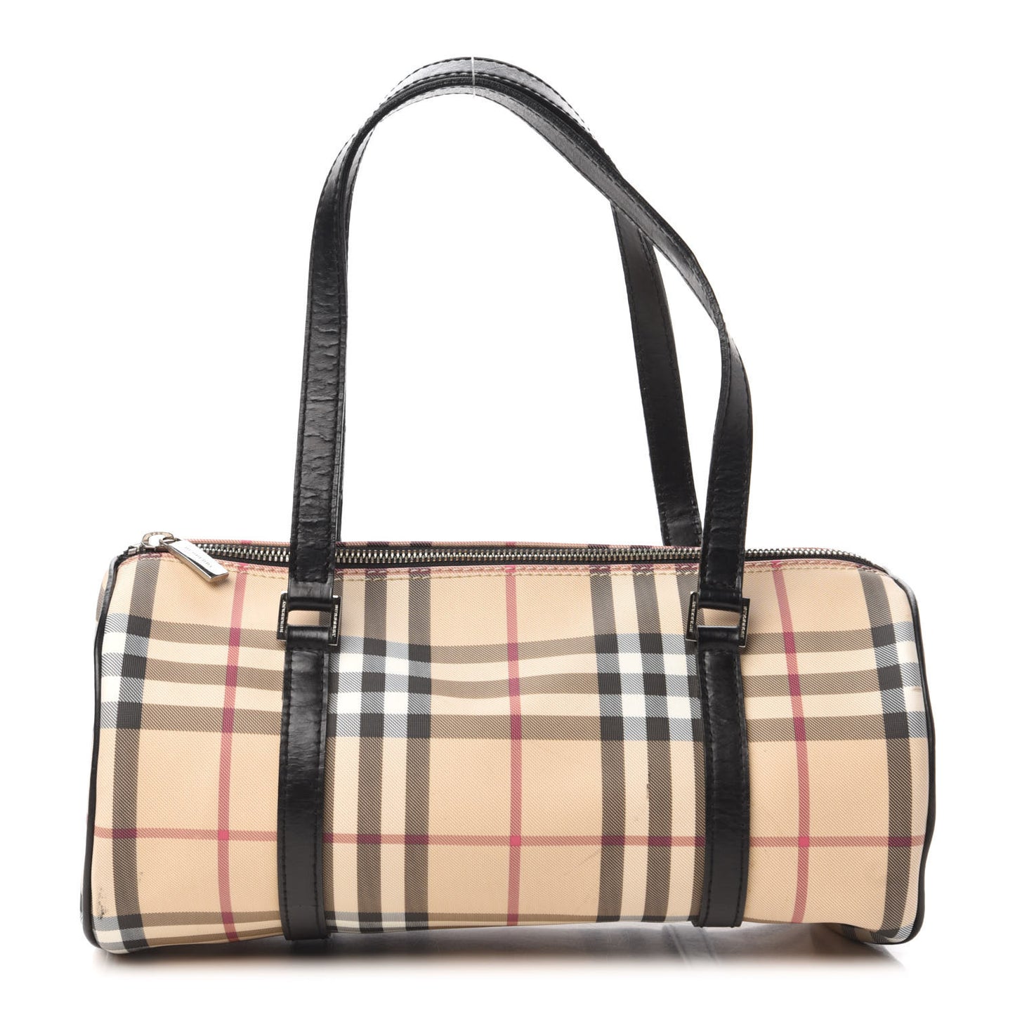 House Check Barrel Bag Black