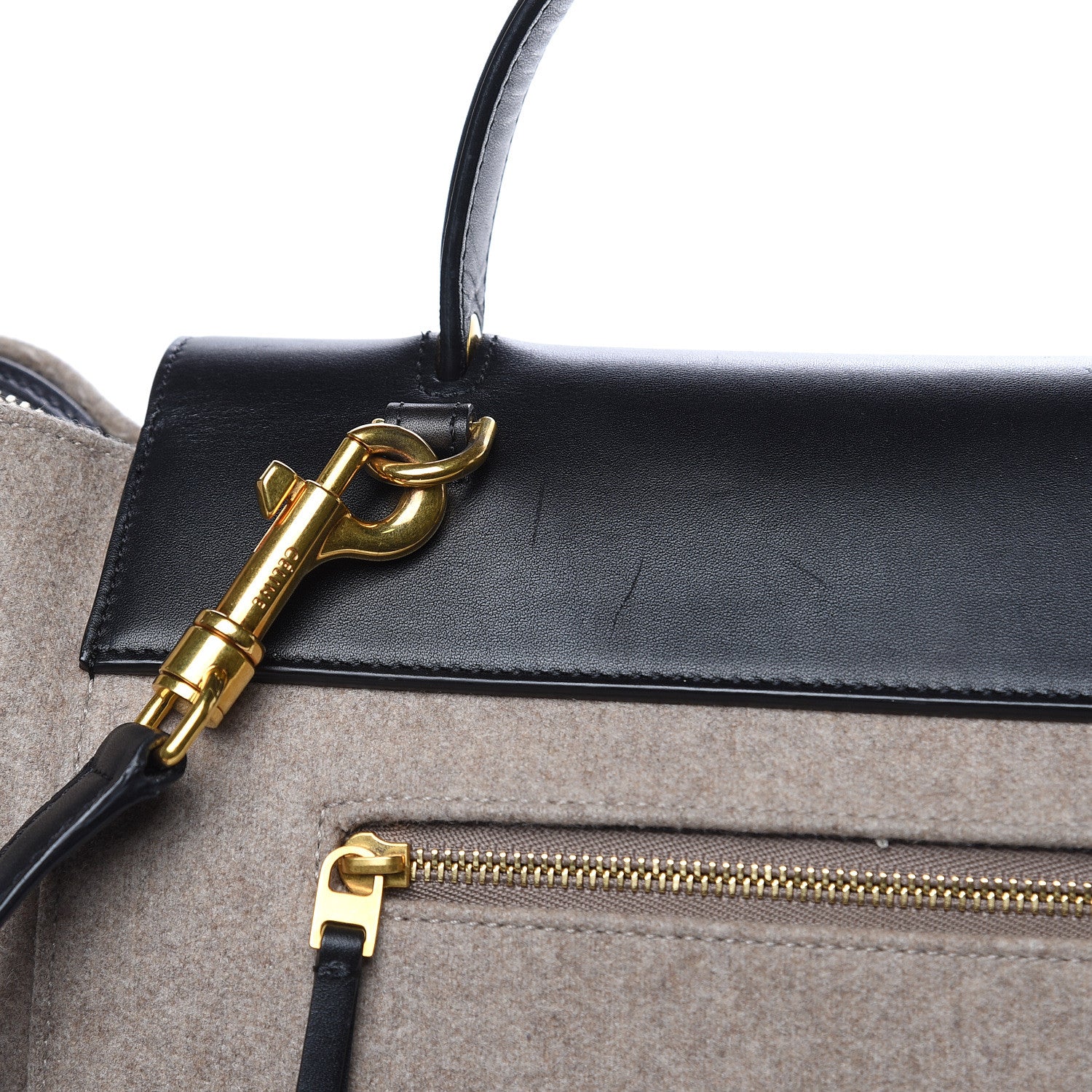 Celine Felt Smooth Calfskin Mini Belt Bag Beige 11 of 18