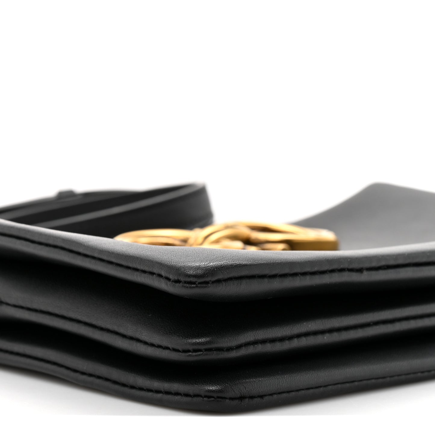 Calfskin Trapezio Shoulder Bag Black