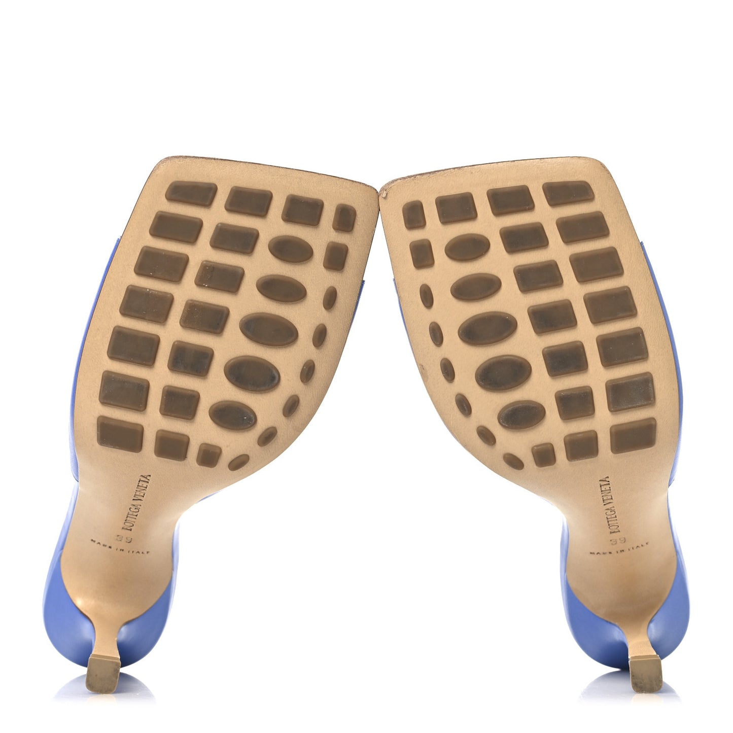 Lambskin Stretch Mule Sandals 39 Aquarium