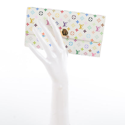 Louis Vuitton Monogram Multicolor Sarah Wallet White 2 of 7