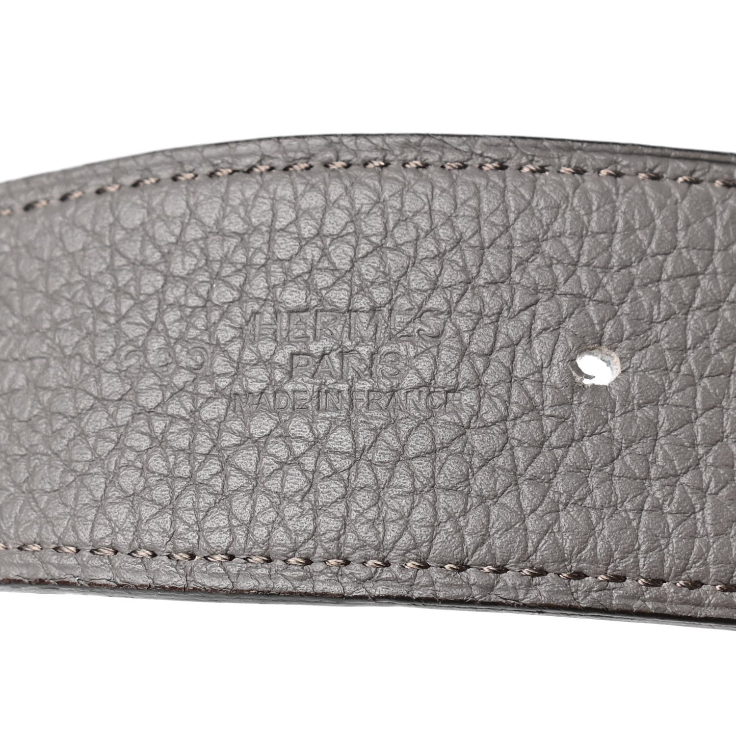 Hermes Togo Box 32mm Gamma Belt 95 Black Etain 6 of 9