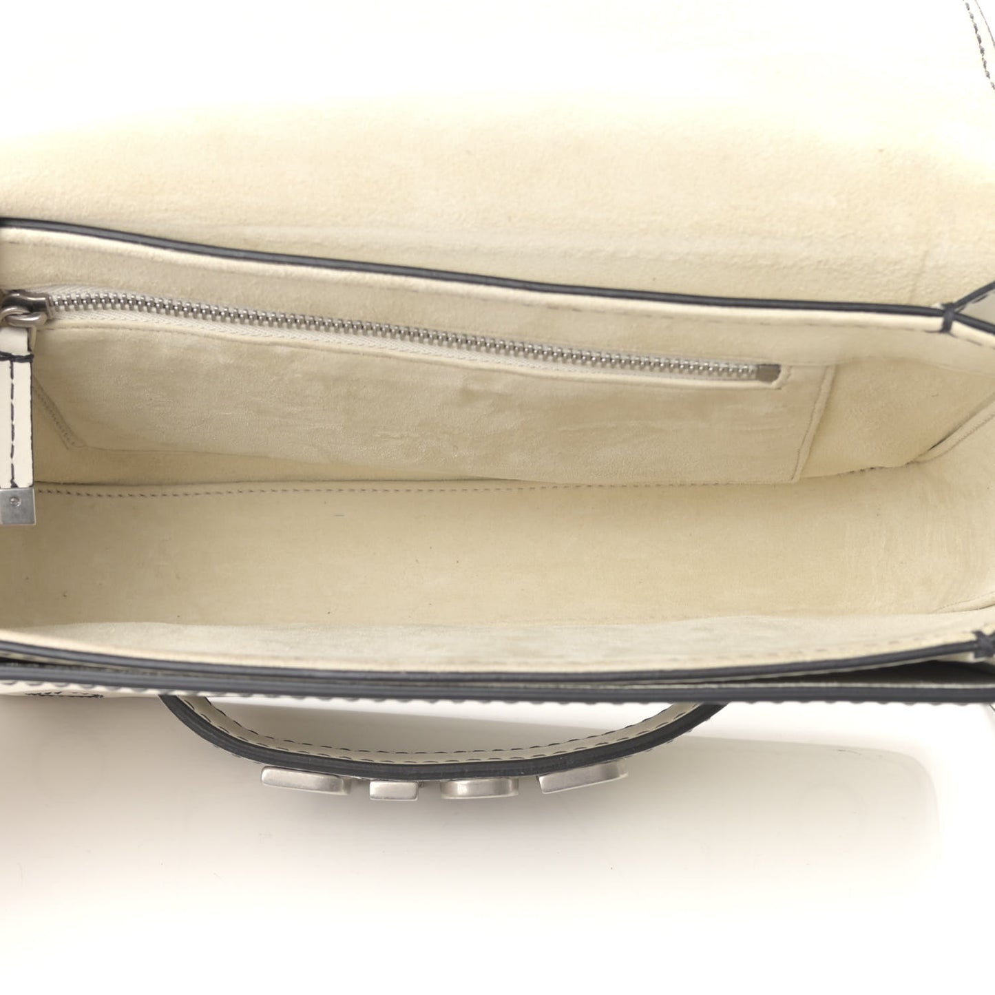 Smooth Calfskin Dio(r)evolution Flap Bag Off White