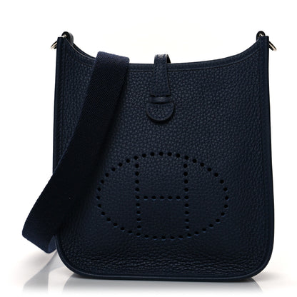 Hermes Taurillon Clemence Amazone Evelyne TPM Bleu Nuit Bleu Indigo 1 of 9