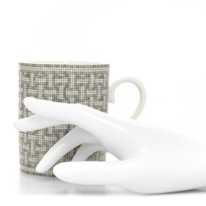 Hermes Porcelain Mosaique au 24 Mug Platinum 2 of 6