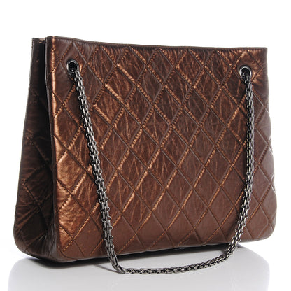 Chanel Aged Calfskin Reissue 2.55 Tote Bronze 3 of 8