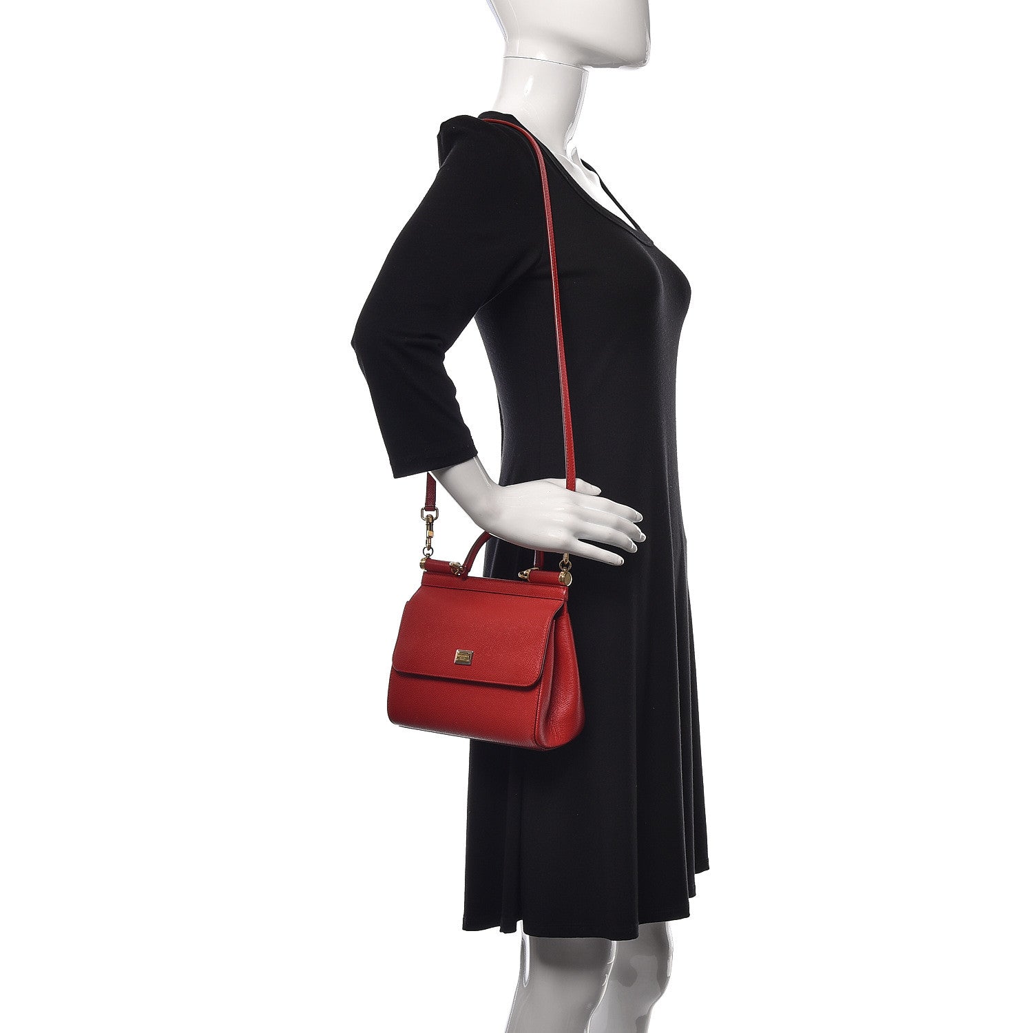 Dolce & Gabbana Dauphine Small Miss Sicily Satchel Dark Red 2 of 11