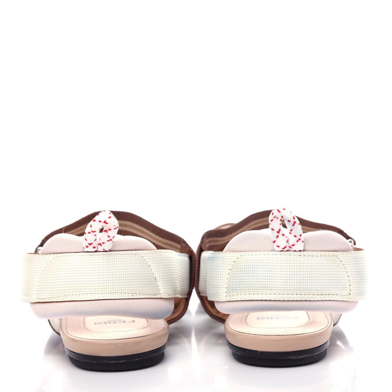 Fendi Technical Mesh FF Colibri Slingback Ballerina Flats 39 Tobacco Moro Camelia Beige Caramello 7 of 11