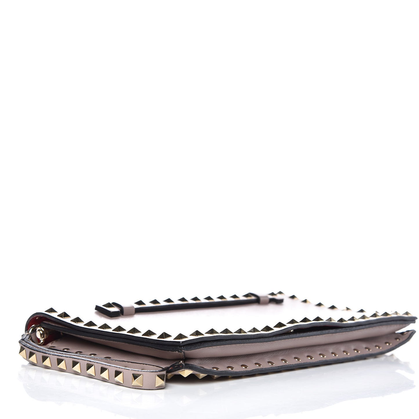 Nappa Rockstud Wristlet Clutch Poudre