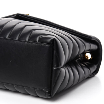 Saint Laurent Calfskin Y Quilted Monogram Medium Loulou Chain Satchel Black 7 of 11