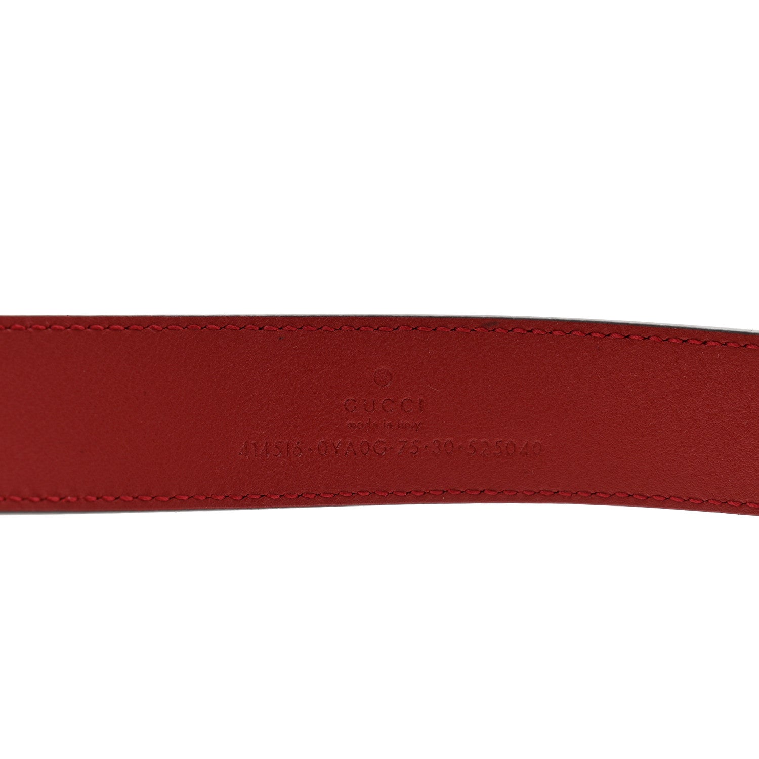 Gucci Plutone Calfskin Double G 30mm Belt 75 30 Rosso 3 of 4
