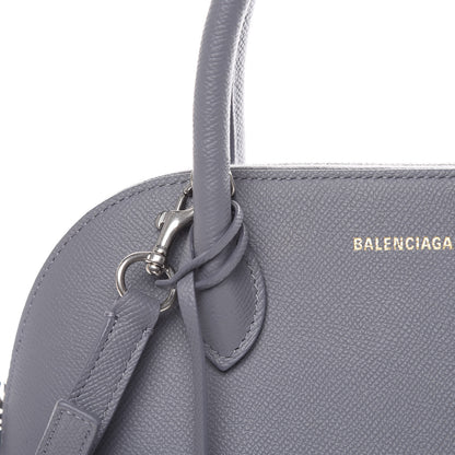 Balenciaga Signature Grained Calfskin Logo S Ville Top Handle Bag Gris Perle Fonce White 10 of 11