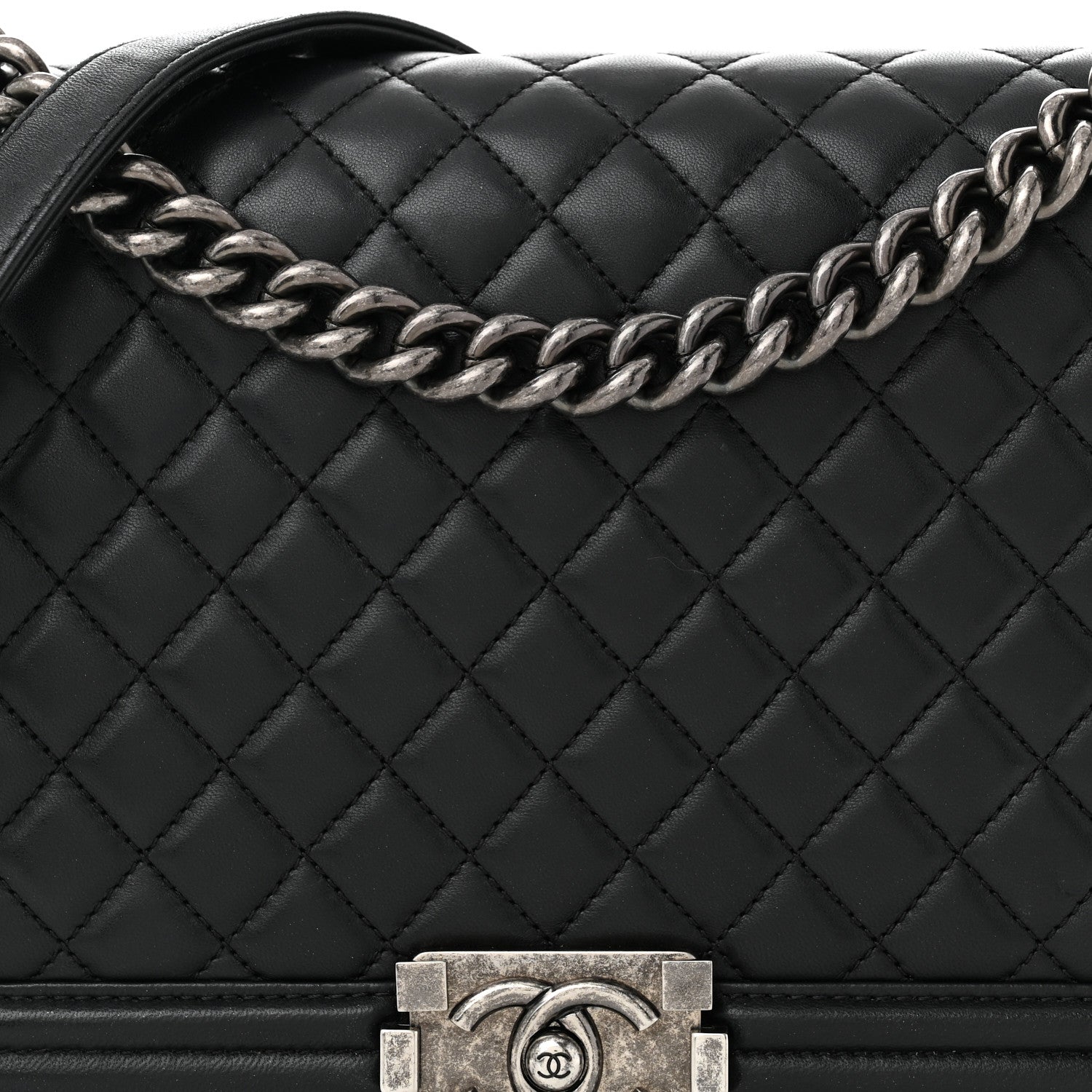 Chanel Lambskin Quilted New Medium Boy Flap Black 8 of 11