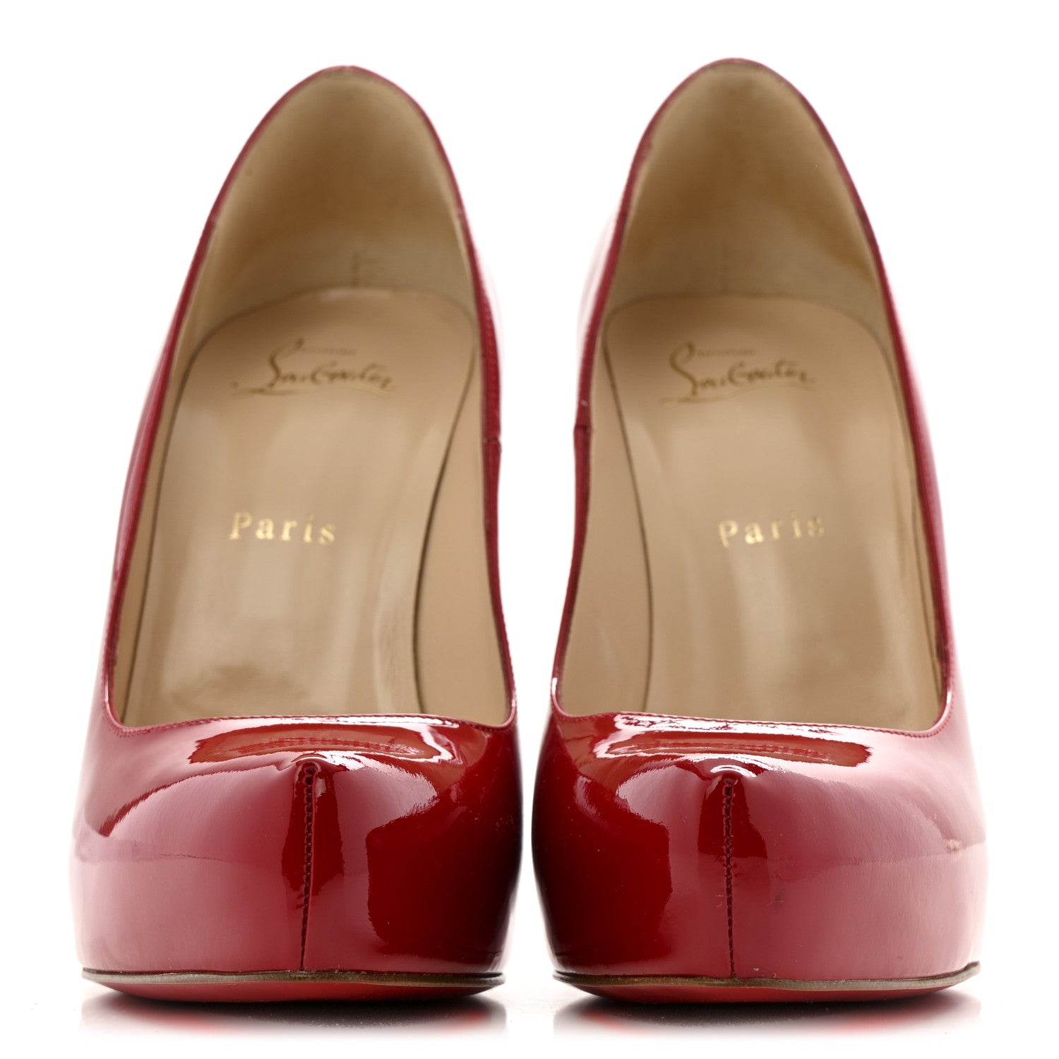 Christian Louboutin Patent Rolando 120 Pumps 39 Loubi Red 3 of 9