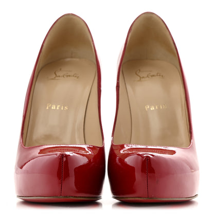Christian Louboutin Patent Rolando 120 Pumps 39 Loubi Red 3 of 9
