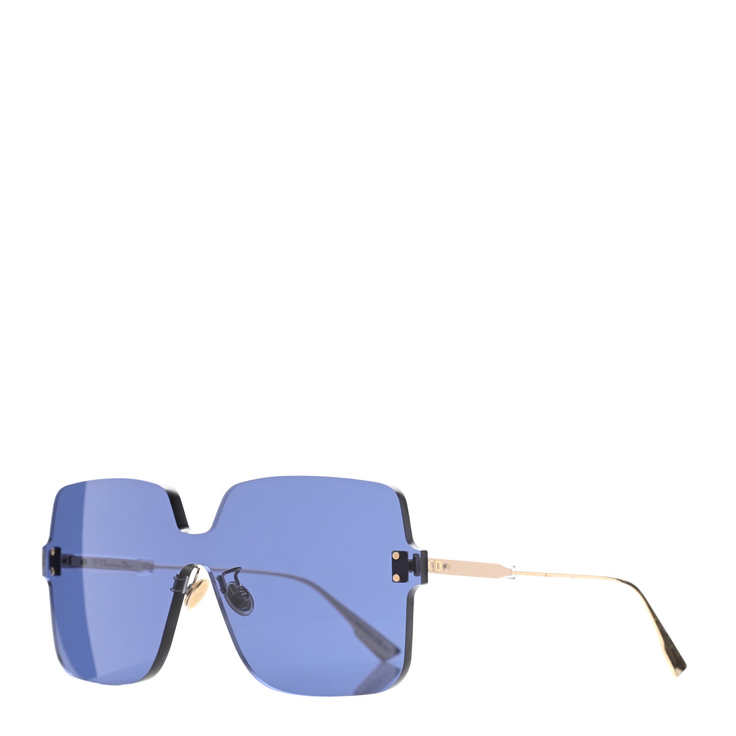 Mirrored Square Sunglasses Blue Gold