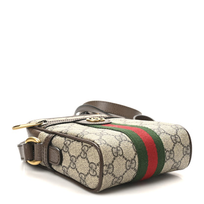 Gucci GG Supreme Monogram Web Mini Ophidia Messenger Brown 4 of 10