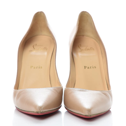 Christian Louboutin Kid Apostrophy 85 Pumps 37.5 Nude 2 of 21