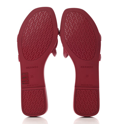 Hermes Rubber Aloha Sandals 35 Rose Baie 5 of 8