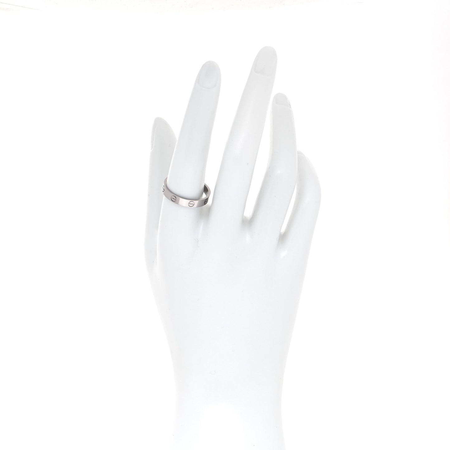 18K White Gold 3.5mm LOVE Wedding Band Ring 60 9