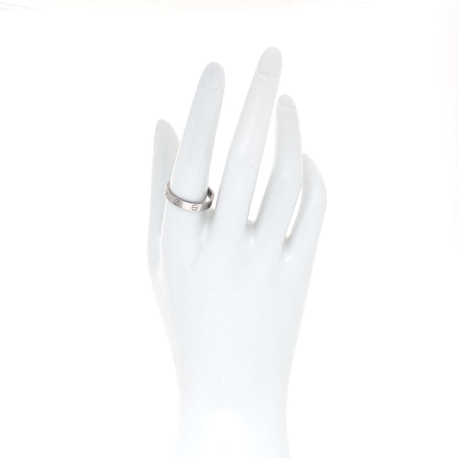 Cartier 18K White Gold 3.5mm LOVE Wedding Band Ring 60 9 4 of 10
