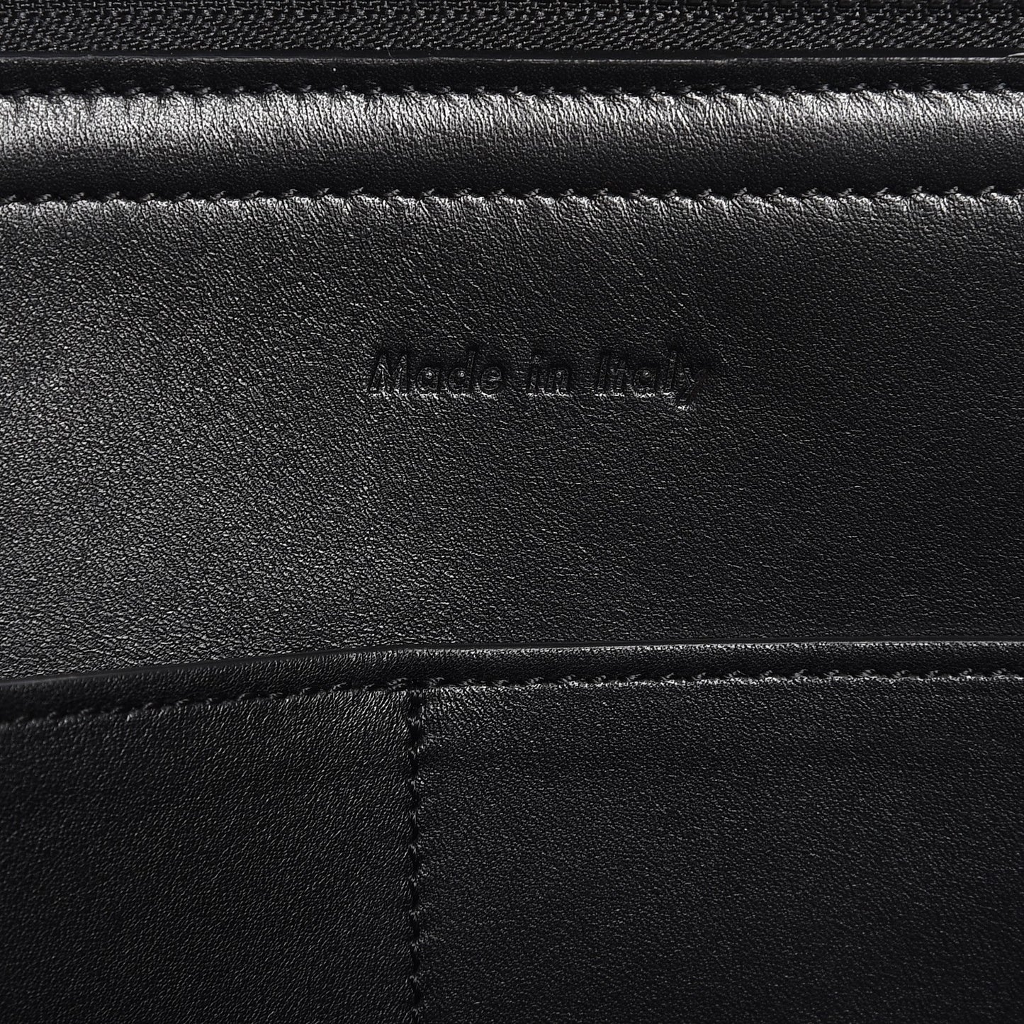 Supple Natural Calfskin Medium Tri-Fold Bag Black