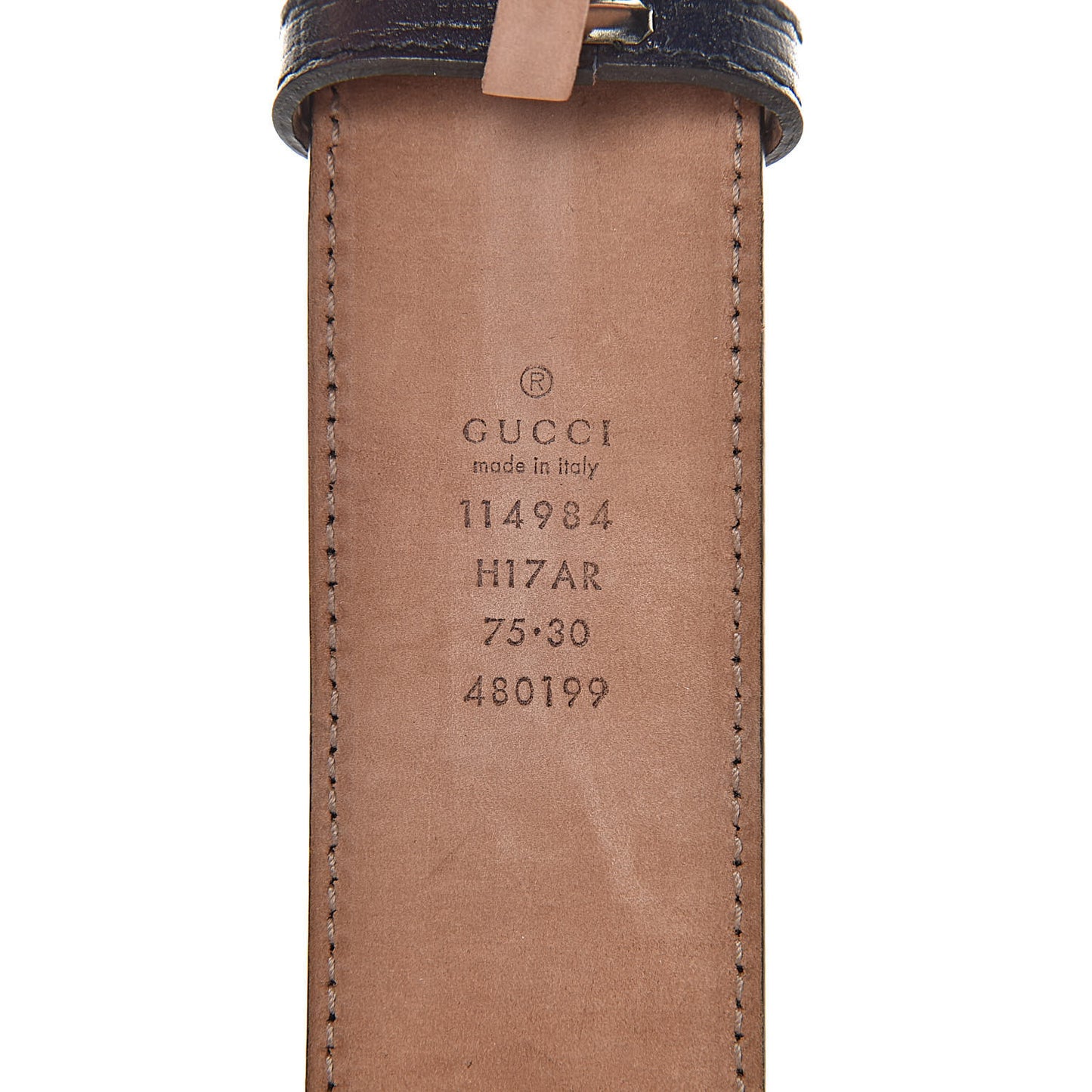 Calfskin Web Interlocking G Belt 75 30 Navy