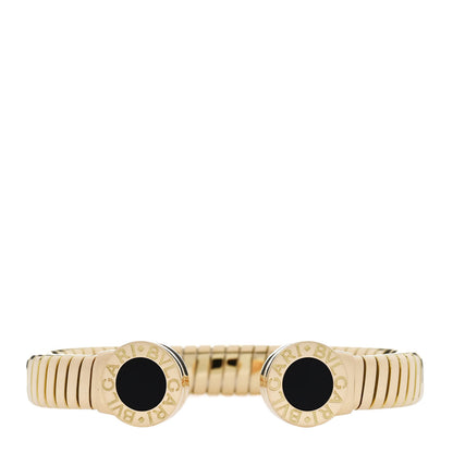 Bulgari BVLGARI 18K Yellow Gold Black Onyx Tubogas Bracelet 1 of 4