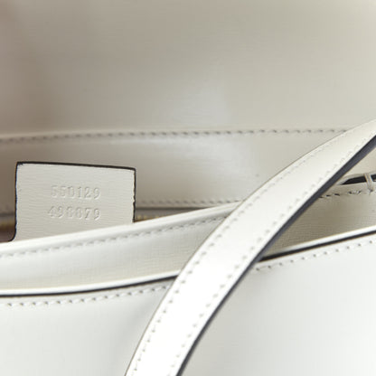 Gucci Calfskin Small Arli Flap Shoulder Bag Mystic White 9 of 10